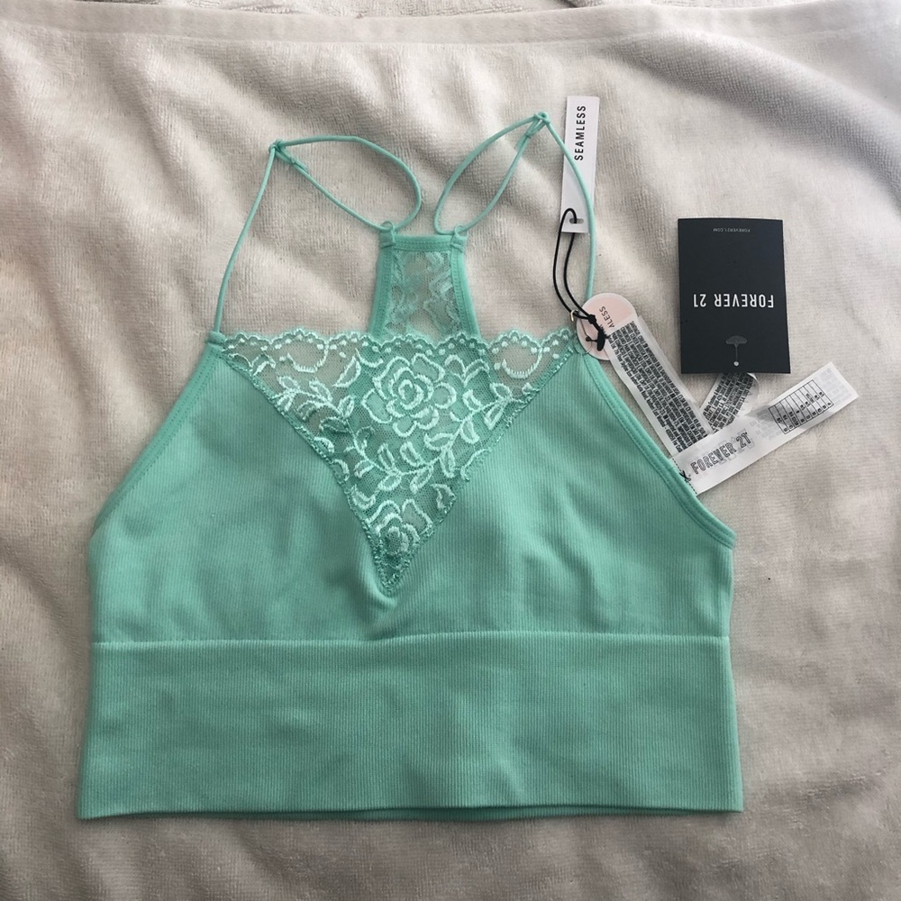 Seafoam seamless bralette top